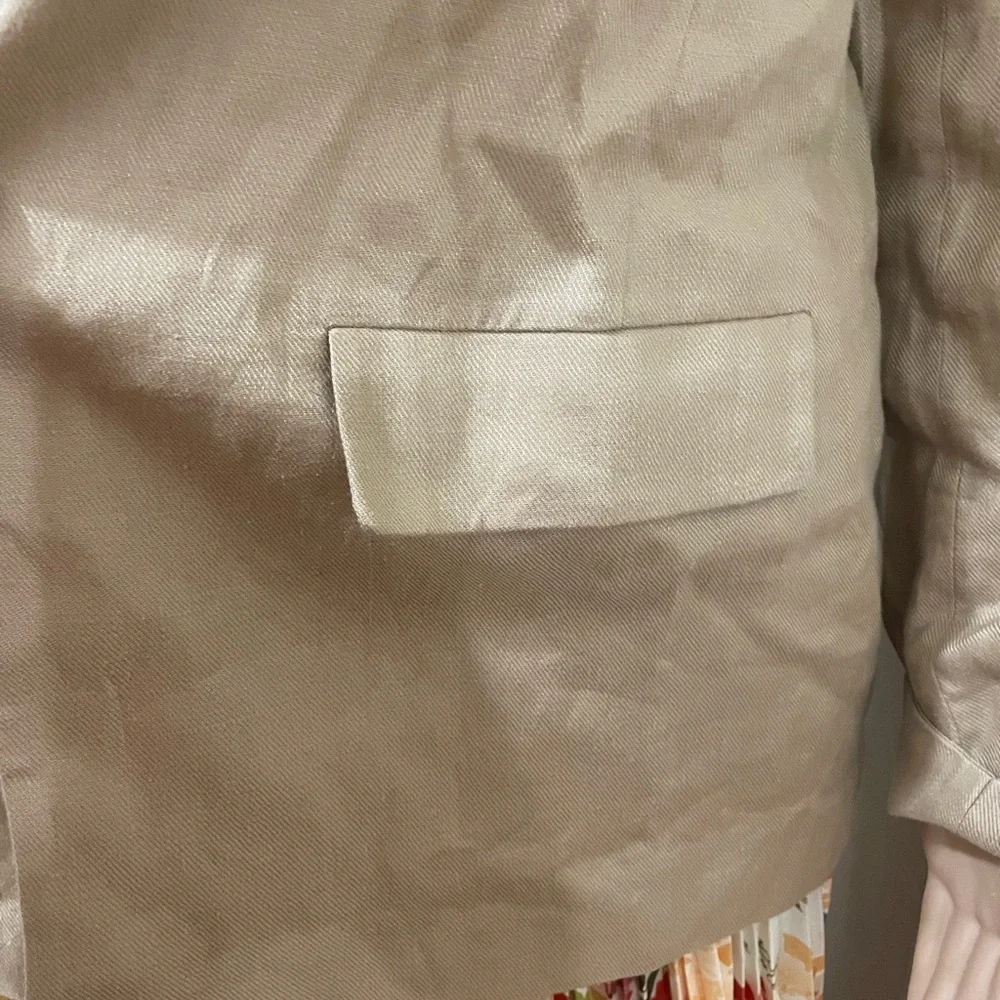 Caroll Paris Classic Women's Linen Blazer - Beige